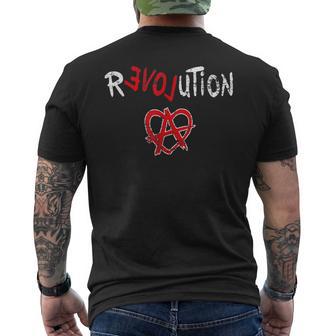 Rivoluzione Amore Amore Anarchia Protesta T-shirt da uomo con stampa posteriore - Novitaregali