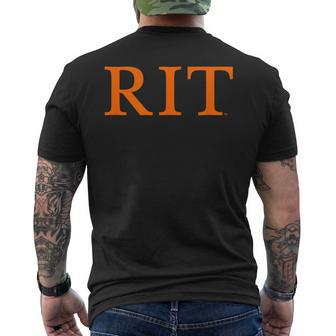 Rochester Institute Of Technology Rit Orange Type メンズTシャツ バックプリント - Kawaiitshirt