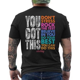 You Got This Rock The Test Positive Student Test Day Men's T-shirt Back Print - Thegiftio UK