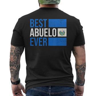 Salvadoran Abuelo Hispanic Heritage Month El Salvador Flag Men's T-shirt Back Print - Thegiftio UK