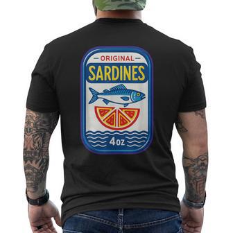 Sardines En Conserve Pour Pêche Côtièreintage Amateur De Poisson T-shirt imprimé au dos - Cadeauxyz