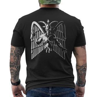 Satán Diablo Ángel Baphomet In Mangas Camiseta Hombre Estampado Espalda - Regaloses