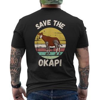 Save The Okapi コンゴキリン オカピ メンズTシャツ バックプリント - Kawaiitshirt
