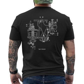 Schéma De Carburateurintage Graphique Moteuroiture Et Moto T-shirt imprimé au dos - Cadeauxyz