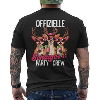 Schlager Party Crewchlager T-Shirt mit Rückendruck - Seseable