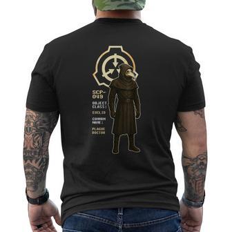 Scp 049 ペスト医師 異常物体封じ込め。 メンズTシャツ バックプリント - Kawaiitshirt