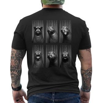 Sea Lion Photobooth Ocean Animal Portrait Men's T-shirt Back Print - Monsterry UK