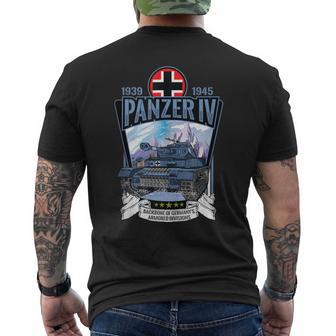 Segunda Guerra Mundial Tanque Alemán Panzer 4 In Mangas Camiseta Hombre Estampado Espalda - Regaloses