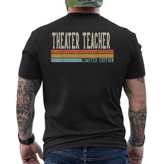 Semana Del Profesor De Teatro Retrointage Día De Regreso A Clases Camiseta Hombre Estampado Espalda - Regaloses