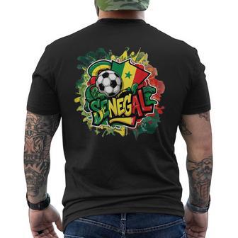 Senegal National Flag Patriotic Senegalese Pride Heritage Men's T-shirt Back Print - Monsterry