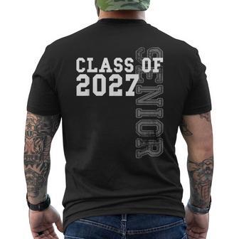 Senior Class Of 2027 Graduation Year High School & College Men's T-shirt Back Print - Thegiftio UK