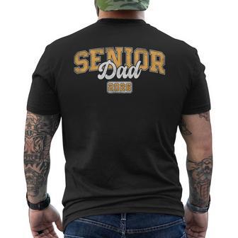 Senior Dad Class Of 2026 Graduate Father Varsity Graduation Men's T-shirt Back Print - Thegiftio