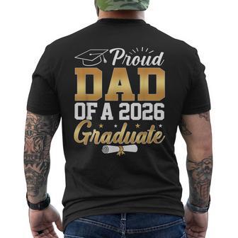 Senior Graduation 26 Proud Dad Of A Class Of 2026 Graduate Men's T-shirt Back Print - Thegiftio UK