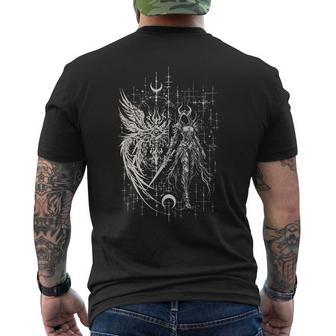 Seraphim Goth Grunge Y2k Eye Cybersigil Angel Alt Aesthetic Men's T-shirt Back Print - Monsterry DE