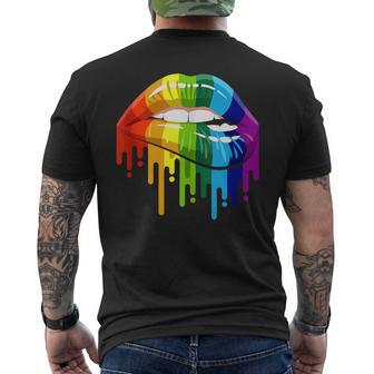 Sexy Arco Iris Labios Camisa Lgbt Gay Lesbianas In Mangas Camiseta Hombre Estampado Espalda - Regaloses