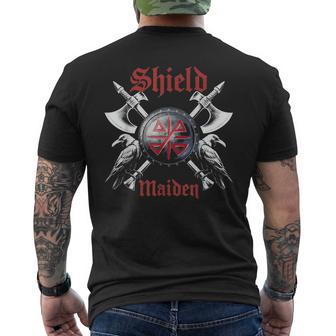 Shield Maiden Norse Mythology Valhalla Scandinavian Viking Men's T-shirt Back Print - Thegiftio UK