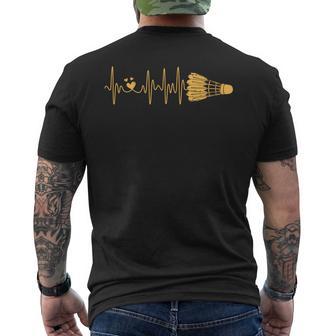 Shuttlecock バドミントン ハートビート メンズ レディース キッズ チームプレーヤー 長袖tシャツ メンズTシャツ バックプリント - Kawaiitshirt