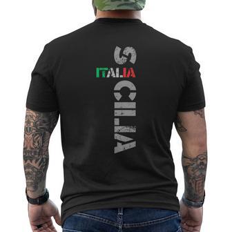 Sicily Italy Vintage Men's T-shirt Back Print - Thegiftio UK