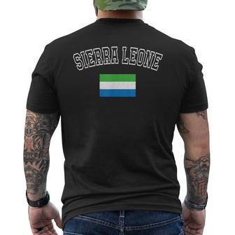 Sierra Leone Flag Vintage Retro Heritage Men's T-shirt Back Print | Seseable UK
