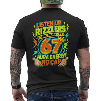 Sigma Has 67 Aura Number 67Th Aura Farming Ice Cream Drip Men's T-shirt Back Print - Thegiftio UK