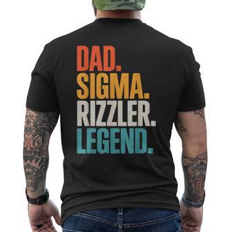 Sigma Rizzler Dad Legend Father’S Day Men's T-shirt Back Print - Thegiftio UK