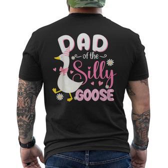 Silly Dad Goose Dad 1St Birthday Family Matching Party Men's T-shirt Back Print - Thegiftio UK