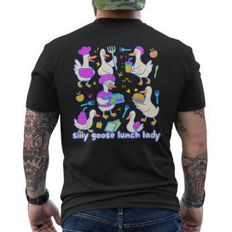 Silly Goose Lunch Lady School Cafeteria Crew Appreciation Men's T-shirt Back Print - Thegiftio UK