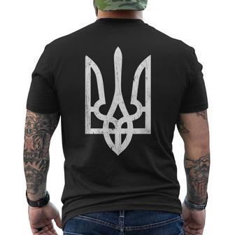 Símbolo De Tridente Ucraniano Tridente De Ucrania Camiseta Hombre Estampado Espalda - Regaloses