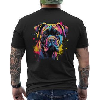 Simpatico Cane Corso Caneu Dipinto Cane Corso T-shirt da uomo con stampa posteriore - Novitaregali