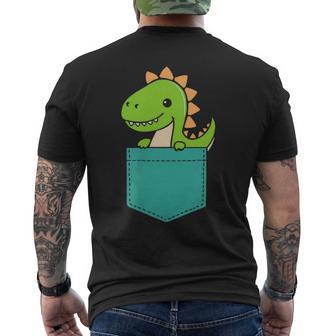 Simpatico Dinosauro In Tasca Divertente Dinosauro Tascabile T-shirt da uomo con stampa posteriore - Novitaregali