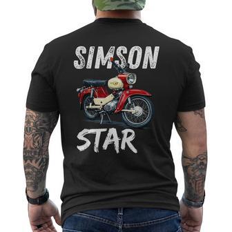 Simsonr4-2Tar Mofa Kult Motorrad Ddr Klassiker Retro T-Shirt mit Rückendruck - Seseable