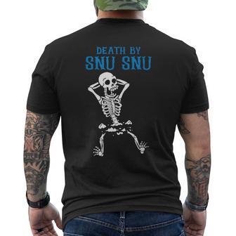 Skeleton Death By Snu Snu Broken Legs Quote Men's T-shirt Back Print - Thegiftio UK