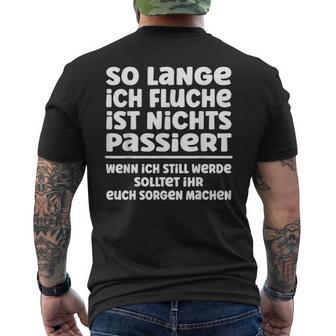 So Lange Ich Fluche Ist Nichts Passiert Handwerker Lustiges T-Shirt mit Rückendruck - Seseable