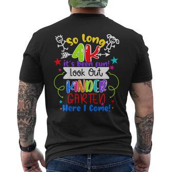 So Long 4K Graduation Kindergarten Here I Come 2025 Men's T-shirt Back Print - Thegiftio UK