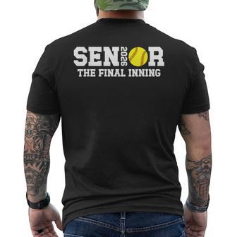 Softball Senior 2026 Proud Senior Softball Player 2026 Men's T-shirt Back Print | Seseable UK