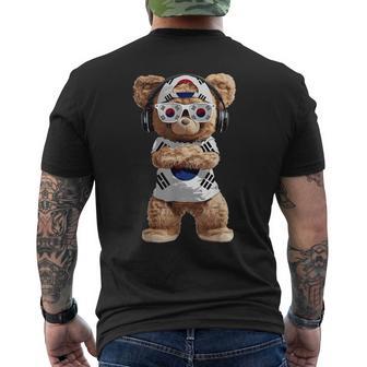 South Korea Flag Souvenirs Bear Outfit Products Korean Men's T-shirt Back Print - Thegiftio UK
