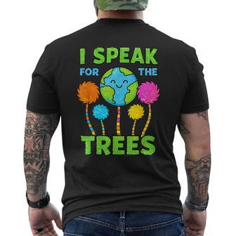 Speak Trees Earth Day Planet Awareness Men's T-shirt Back Print | Seseable UK