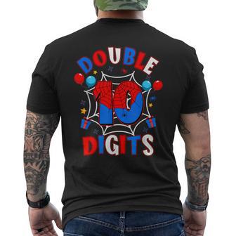 Spider Web 10Th Birthday Boy 10 Spider Ten Double Digits Men's T-shirt Back Print - Thegiftio UK