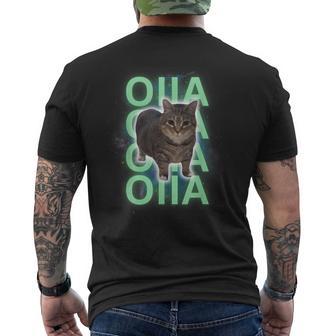 Spinnende Katze Meme Oiiaoiia Uiia Cat Brainrot Meme T-Shirt mit Rückendruck - Seseable