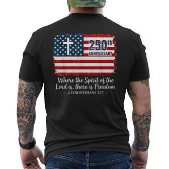 Where The Spirit Of The Lord Is Freedom 250Th Anniversary Men's T-shirt Back Print - Monsterry