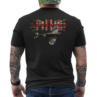 Spitfire Rafupermarine Ww2 ファイタープレーンtシャツ ユニオンジャック メンズTシャツ バックプリント - Kawaiitshirt