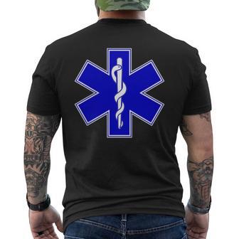 Star Of Life Rod Of Asclepius Emt Ems Paramedic Medic Men's T-shirt Back Print - Thegiftio UK