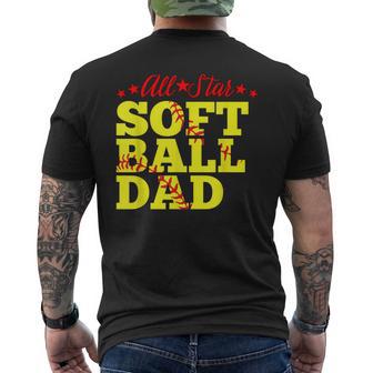 All Star Softball Dad Father's Day Present Men's T-shirt Back Print - Thegiftio UK