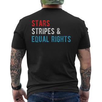 Stars Stripes And Equal Rights Distressed Retro Men's T-shirt Back Print - Thegiftio UK