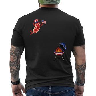 Steak Freedom Dive Flying Bacon And Grill Bbq Men's T-shirt Back Print | Seseable UK