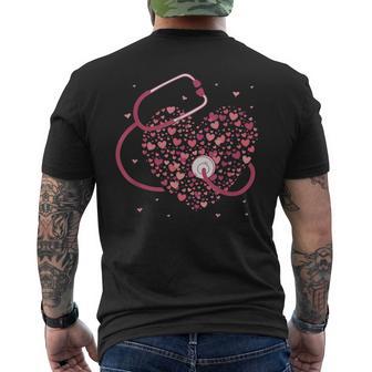 Stetoscopio Cuore Amore Ospedale Medicina Infermiera T-shirt da uomo con stampa posteriore - Novitaregali