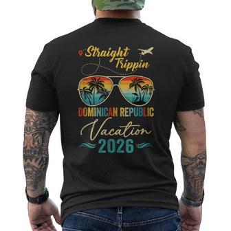 Straight Trippin Dominican Republic 2026 Family Summer Men's T-shirt Back Print - Thegiftio UK