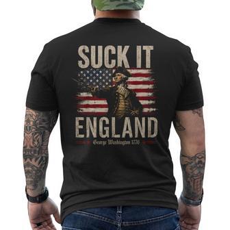 Suck It England 4Th Of July George Washington 1776 Men's T-shirt Back Print - Thegiftio UK