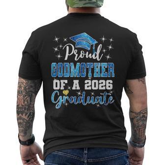 Super Proud Godmother Of 2026 Graduate Graduation Family Men's T-shirt Back Print - Monsterry UK