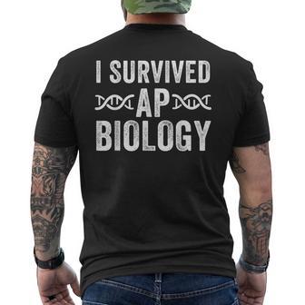 I Survived Ap Biology Ap Bio Exam High School Class Men's T-shirt Back Print - Thegiftio UK